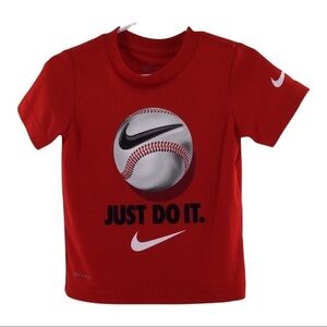 Nike Red Big Graphics Baseball Shirt